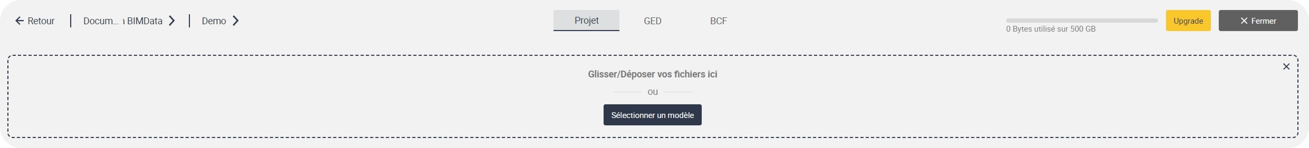 Upload model projet